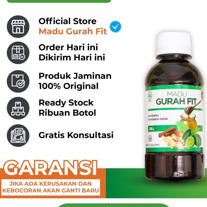 Madu Gurah Fit Obat Flu Batuk Gurahfit Obat Herbal Sakit Tenggorokan Sesak Nafas Sinusitis Asma TBC