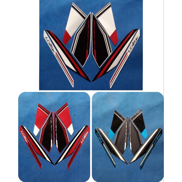 Striping Stiker Lis Les Body Motor Yamaha New Vixion Advance 2015 Full Set Motif Standar Original Ku