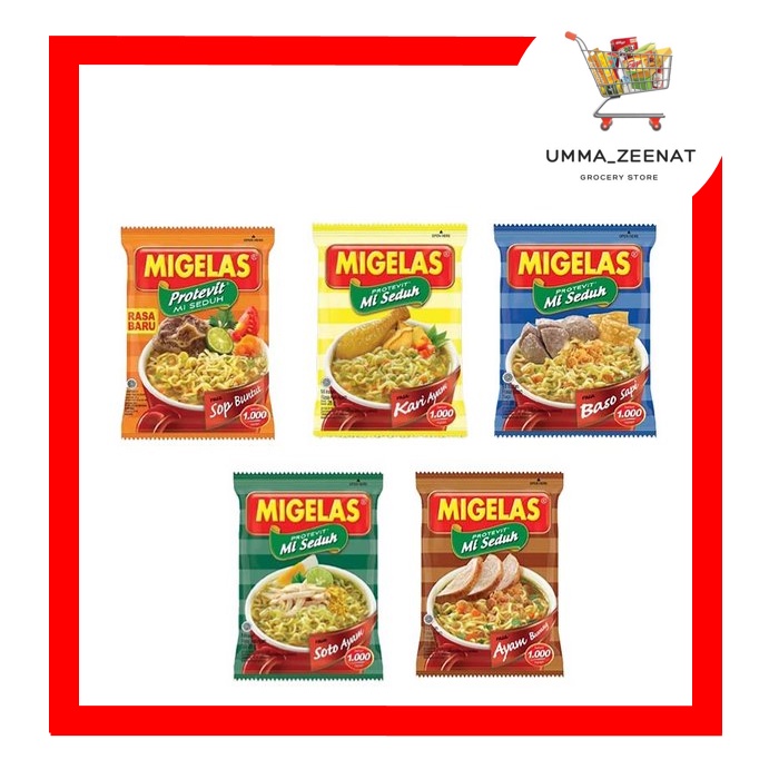 

MIGELAS Mie Instant Satuan 28 g All Variant