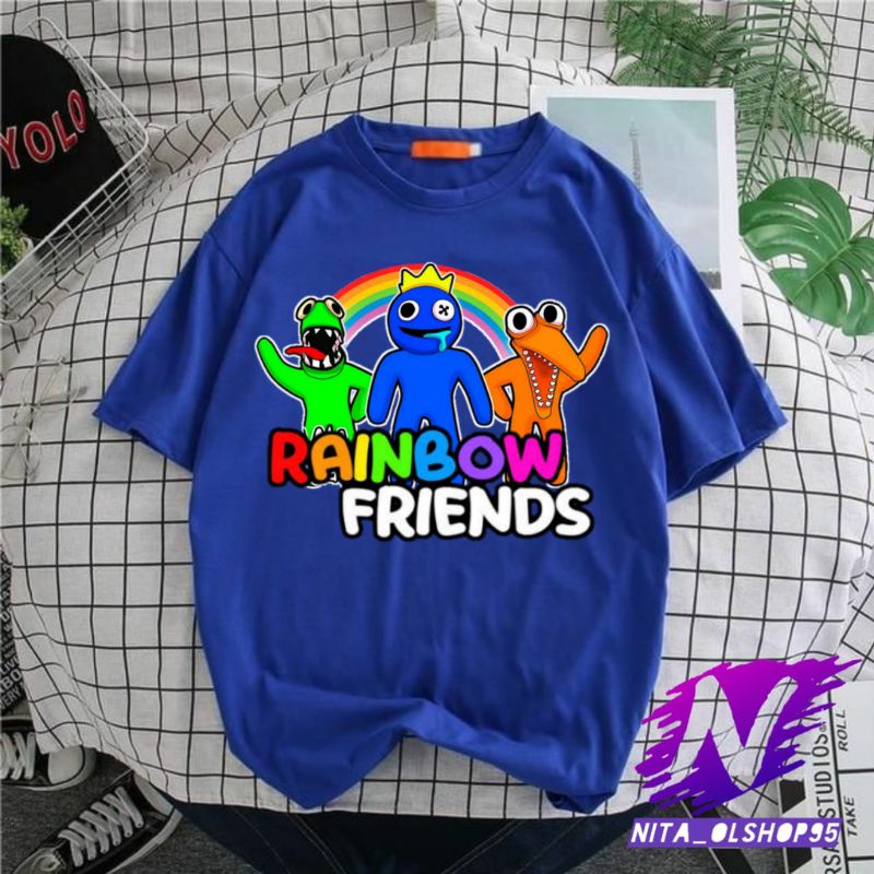 kaos anak rainbow friends baju kaos atasan anak lucu rainbow friend terlaris
