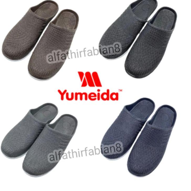 sepatu sandal selop karet pria yumeida gt 9117L