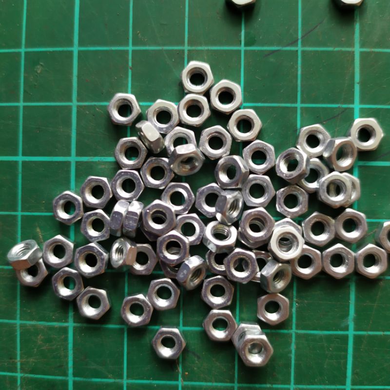 Hex Nut M3 Mur 3mm untuk baut 3mm