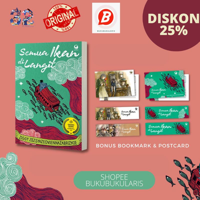 Jual Semua Ikan di Langit - Ziggy (Bonus bookmark dan postcard ...