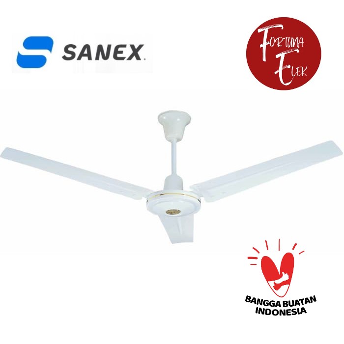 Sanex Ceiling Fan 56 Inch FC 30 Baling baling besi Warna Putih &amp; Hitam