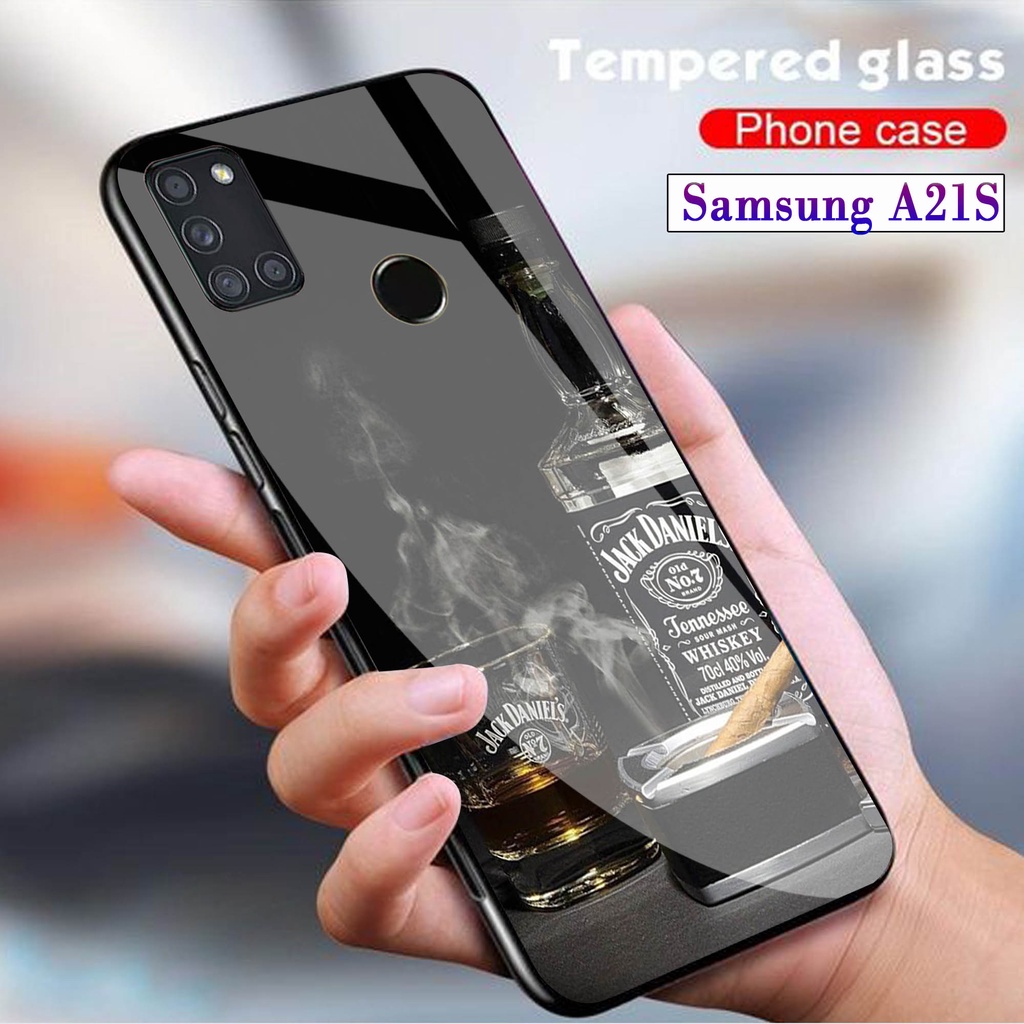 Softcase Glass Kaca SAMSUNG A21S - Case Hp Pelindung Handphone SAMSUNG A21S [ A66 ]