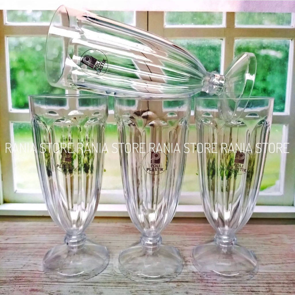 PROMO 12 PCS GELAS JUS / GELAS PLASTIK / GELAS BENING TEBAL