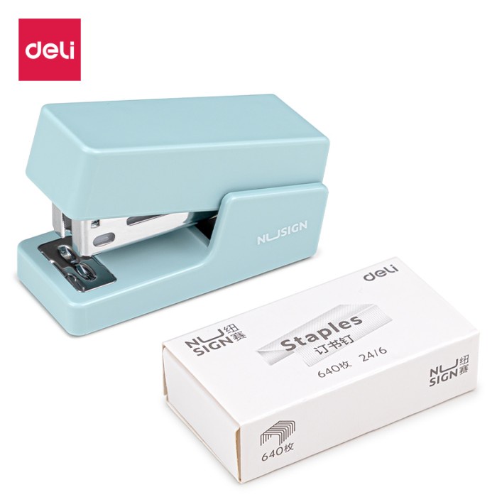 

Nusign Stapler / Stapler Mini 4 Warna Free Refill NS083-X - Biru Muda