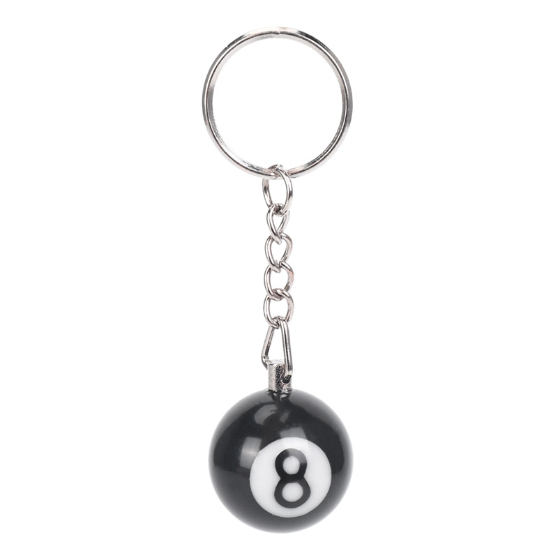 2x Gantungan Kunci Bola billiard key ring happy No. 8