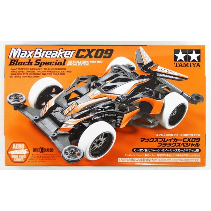 Tamiya Mini 4WD 95294 Max Breaker CX09 Black Special (Super X Chassis)