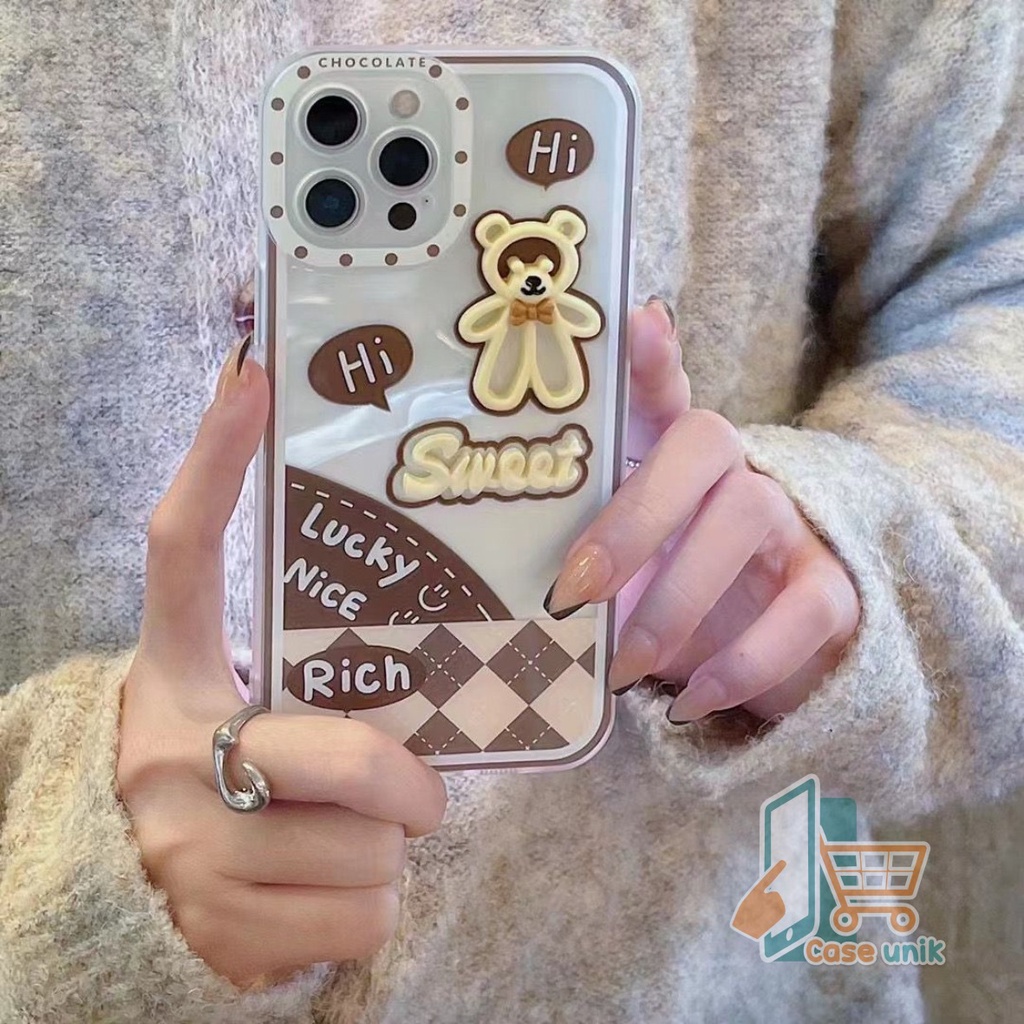 SS111 SOFTCASE 3D BEAR IPHONE 6 6S 7 8 6+ 7+ 8+ X XS MAX XR CS4804