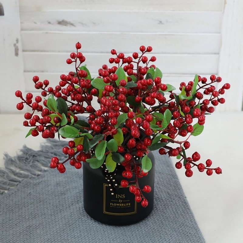 [ Wholesale ] Mini Artificial Berry Simulation Small Berry Foam Plastic Fake Fruit Model Party Kitchen Wedding Christmas Decoration