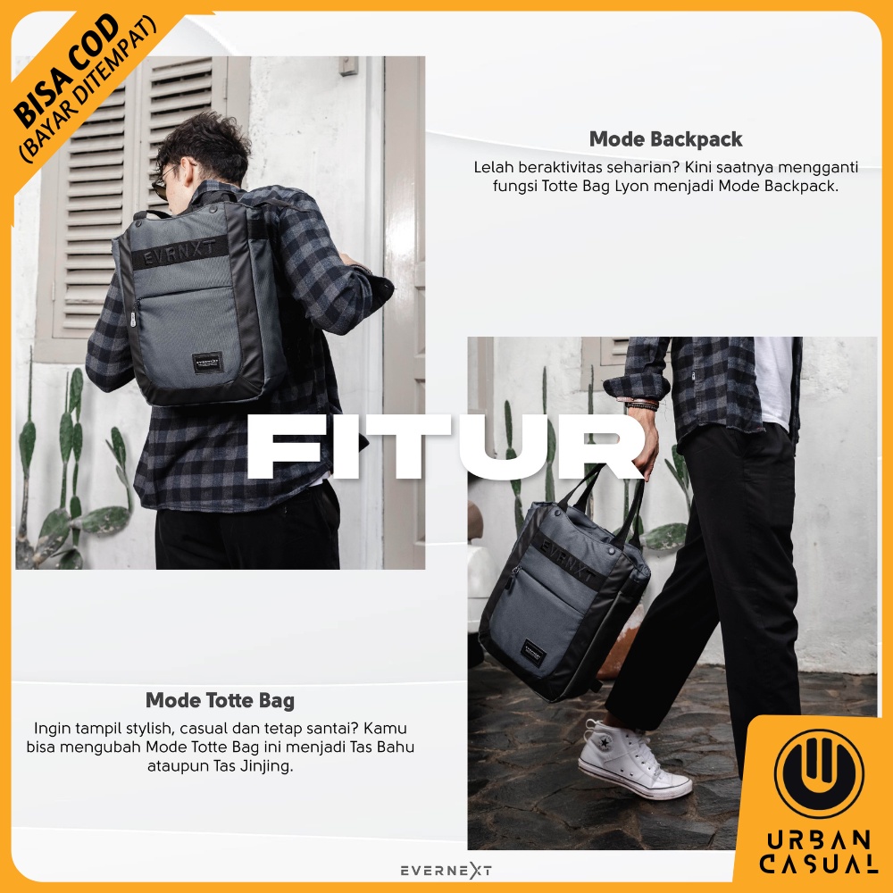 Tote Bag Resleting Laptop Pria Wanita Branded Premium Tas Jinjing Totebag Multifungsi bisa Ransel Gendong Punggung Tas Sekolah Kuliah Kerja Trendy Model Terbaru Kekinian Tas Laptop 15 inch