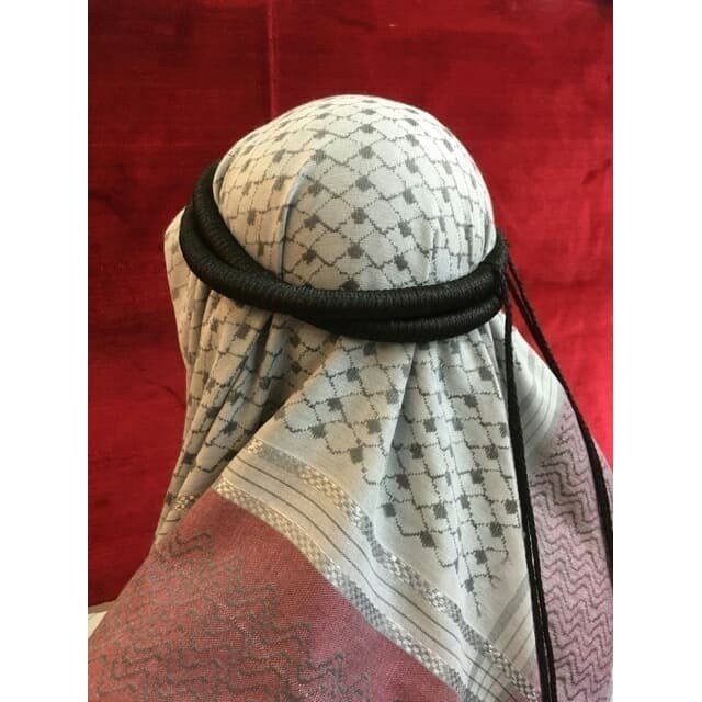 Sorban IGAL Ikat Kepala/ikat sorban ala timur tengah - Putih(J2M2) Sorban Serban Sorban Palestina So
