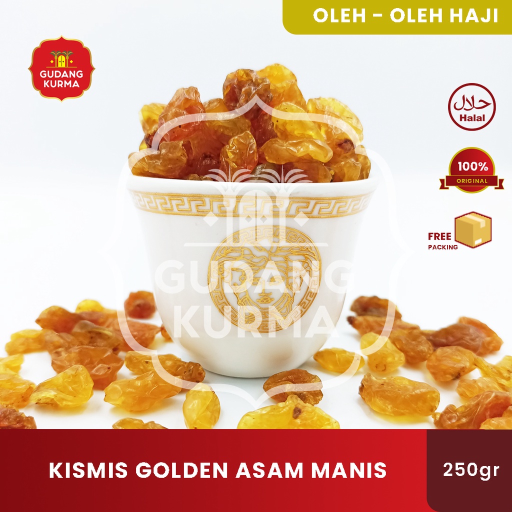 

Kismis Golden Raisin Asam Manis 250gr Anggur Kering Oleh Oleh Haji Umroh