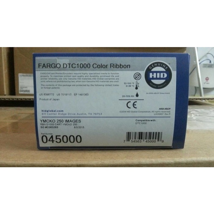 Ribbon Fargo DTC1000 color ribbon Ymcko PN 45000