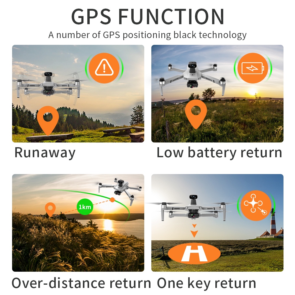 KF102 MAX DRONE GPS 5G WIFI HD Dual Camera-2 AXIS Gimbal Brushless - 2 BATTERY