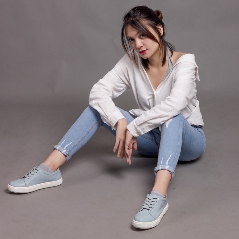 Dyla Mint | Sepatu Sneakers Wanita Casual Polos Original Putih Cewek Ori Footwear | FORIND Nazreal