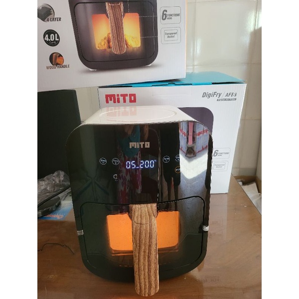 MITO Digital Air Fryer AF8 Wadah Panci Transparan Kapasitas 4 Liter  AF 8 MITO GARANSI RESMI