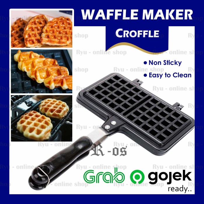 ✨ BISA COD ✨ Cetakan Waffle Croffle / Croissant Waffle / Double Pan Waffle Maker