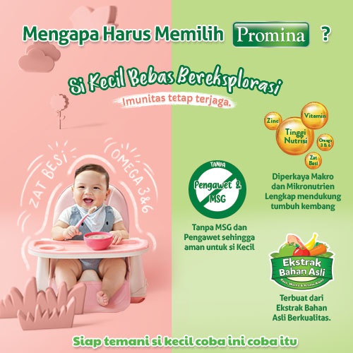 PROMINA Pasta Makanan Bayi Bergizi Bertekstur Lembut Usia 1+ Tahun