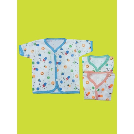 ❤ZJ❤ PAKAIAN BAYI Baju Bayi Lengan Pendek Bahan Katun Teteron ADEM DINGIN KUAT HALUS - Baju Lengan Pendek BAYI NEWBORN