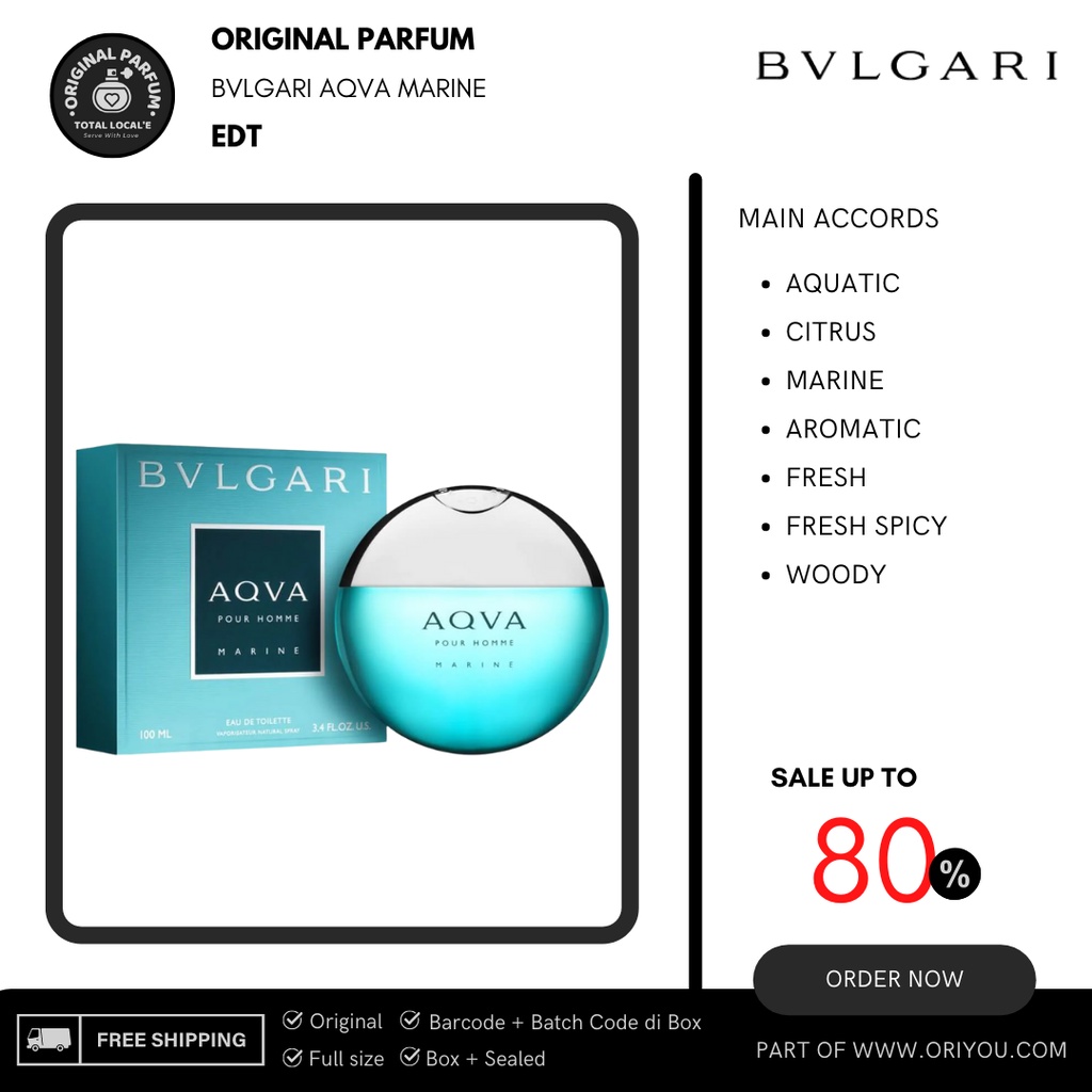 Original parfum BVLGARI AQVA MARINE EDT 100ML