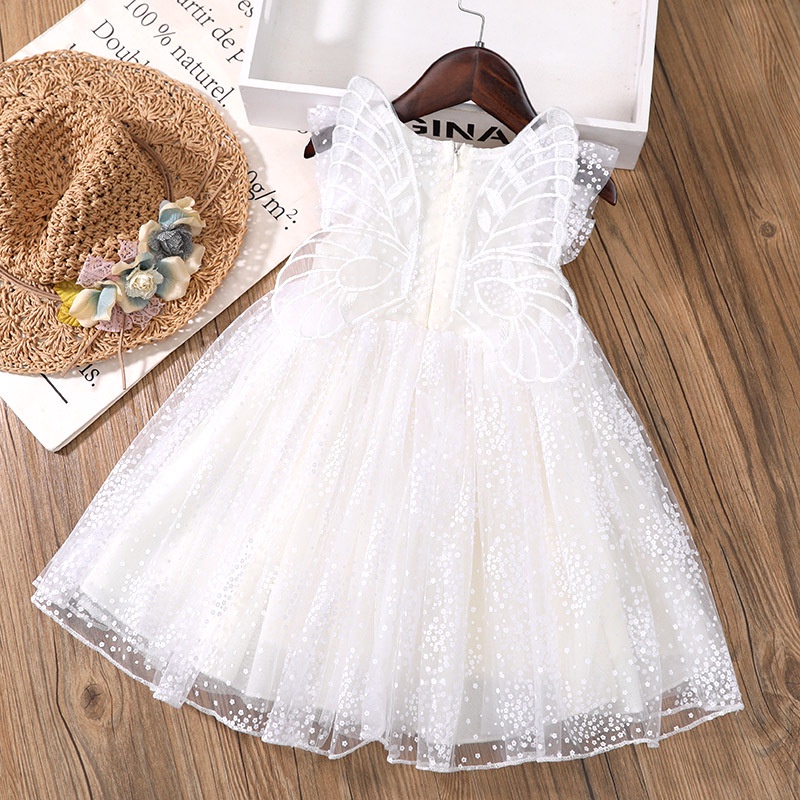 DR72-Dress Pesta Anak Perempuan Fashion Korea Butterfly Wing