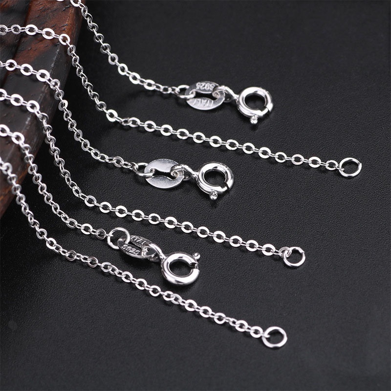 Kalung Rantai Sterling Silver 925 Panjang 1.2MM Anti Alergi Untuk Wanita