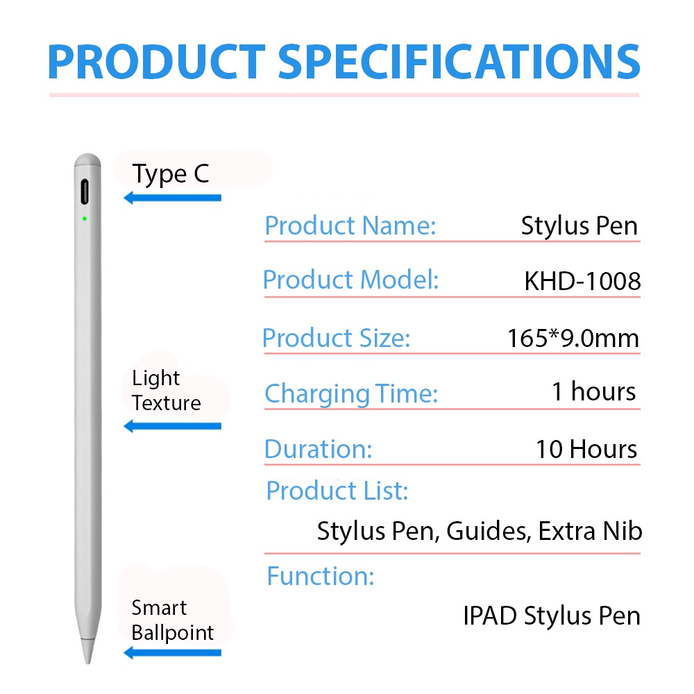 (New Arrival)Jovitech Stylus Pen Universal Bisa IOS  for Ipad fine point Ujung Lancip Ipad Mini Ipad KHD1008