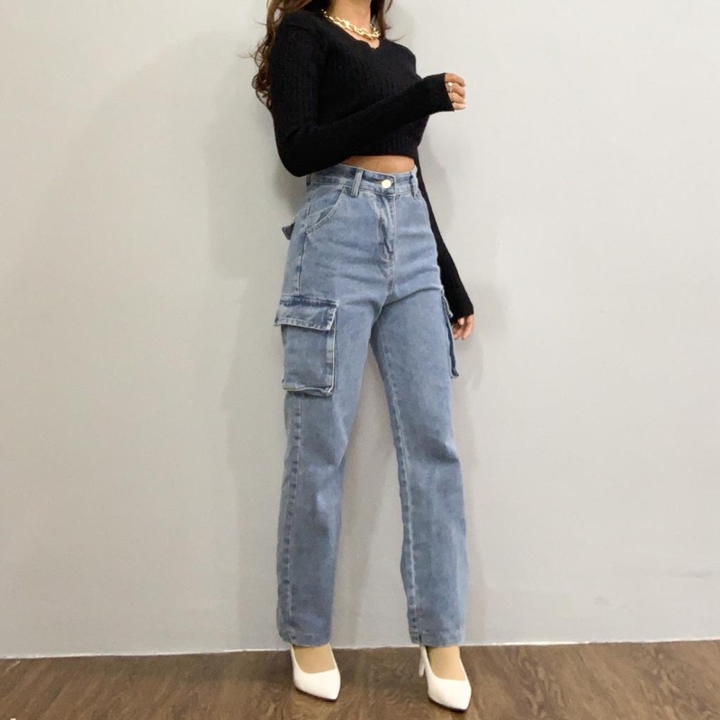 [LUXE.DLABEL] - E7 Jeans | Celana panjang Highwaist wanita Jeans import premium Jeans wanita polos ripped jeans High waist jeans wanita bkk Skinny Jeans High waist Baggy jeans Wideleg Jeans Kulot jeans Boyfriend jeans Wanita Kargo Jeans