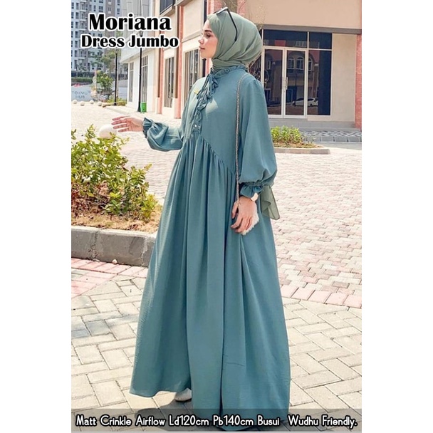 MORIANA DRESS JUMBO CRINKEL MODEL TERBARU