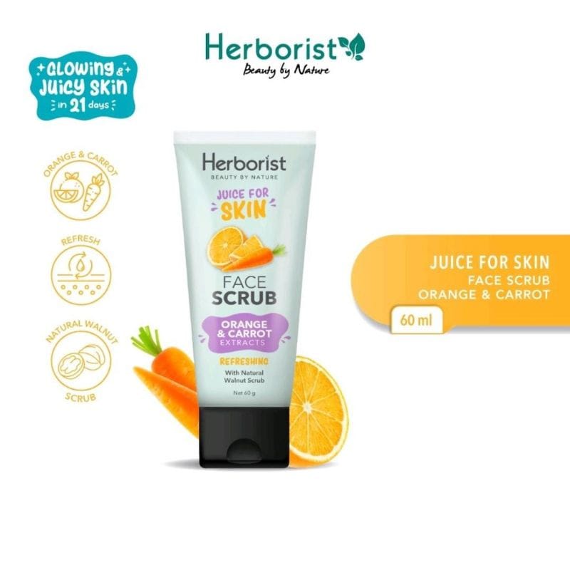 HERBORIST FACE SCRUB ALL VARIANT NEW CLEANSER WAJAH KOSMETIK 60GR