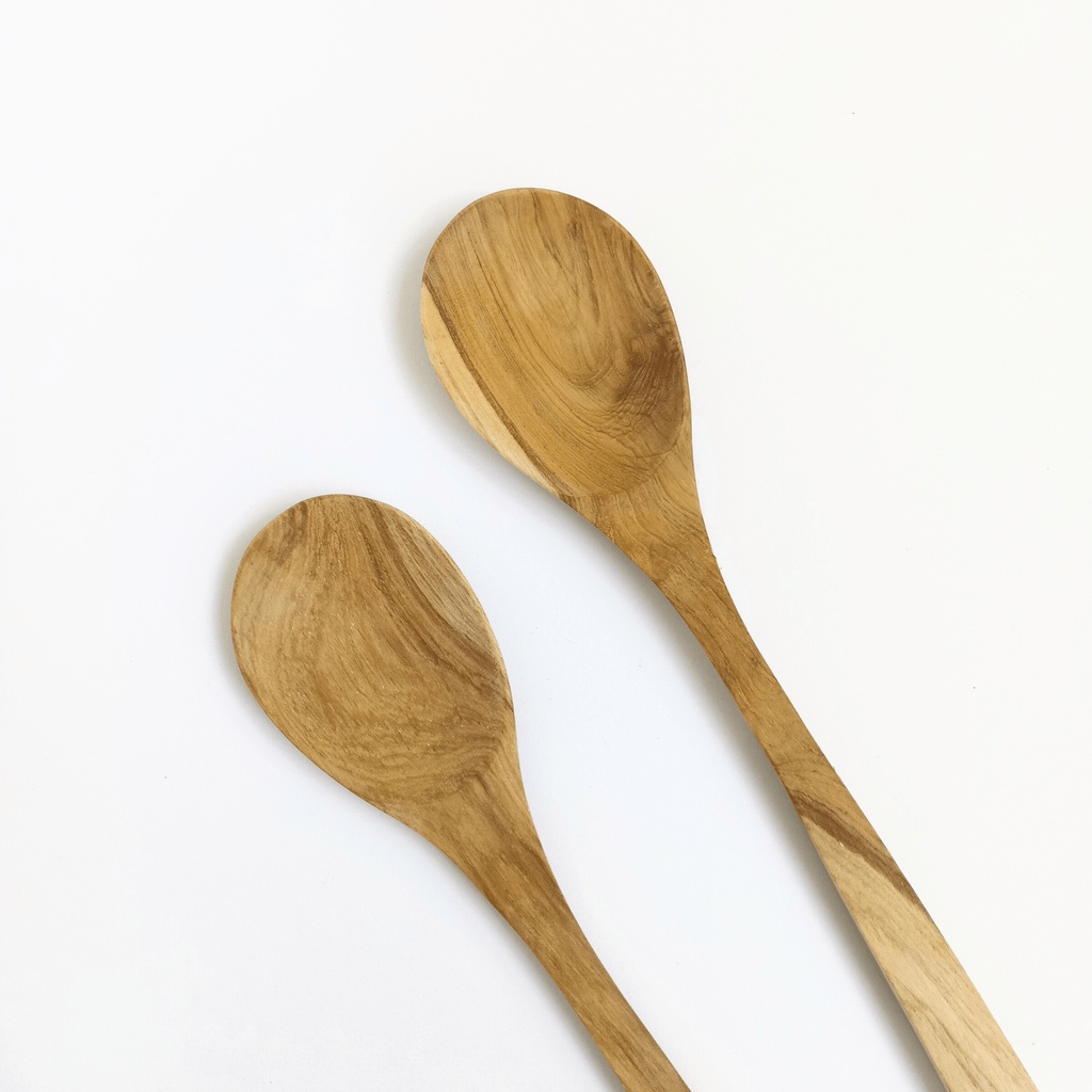 Jual Spatula kayu / sendok kayu / sutil kayu [ JATI 35 CM ] Shopee
