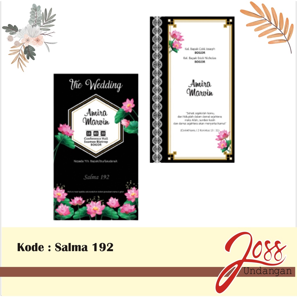 Blangko Undangan Pernikahan Salma 192 Harga Murah