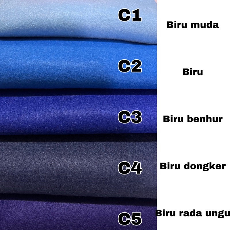 Kain flanel meteran 50 x 50cm felt setengah meter TERMURAH