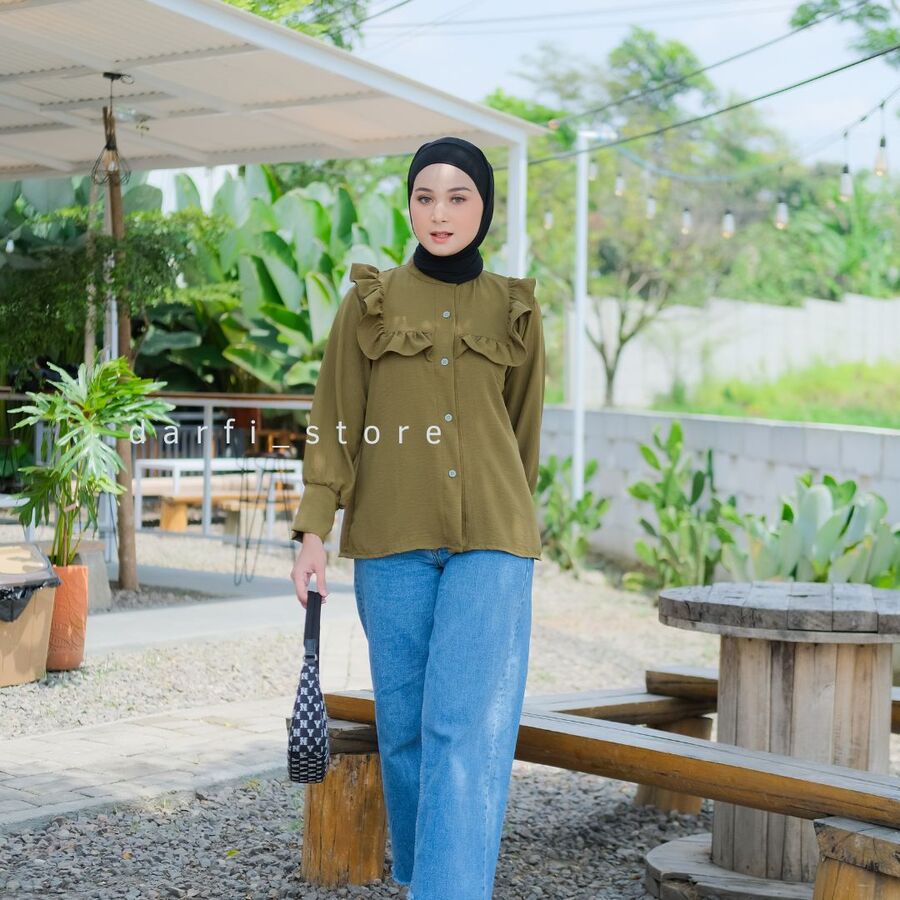 Mecca Blouse - Ukuran S M L XL XXL XXXL 5L - Blouse Jumbo - Kemeja Jumbo