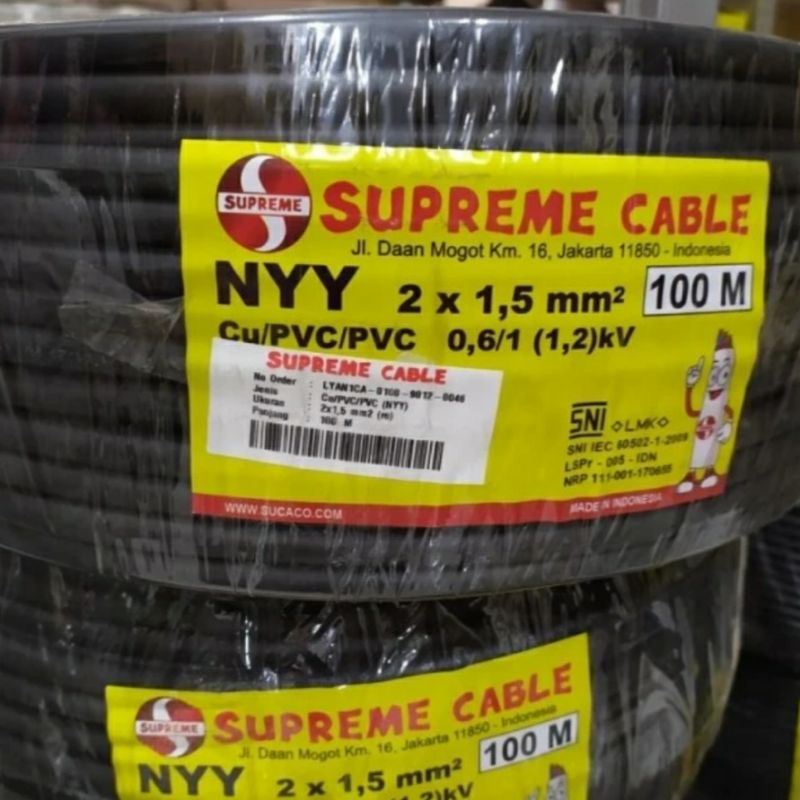 Kabel NYY 2x1.5 Supreme @100M / NYY 2 x 1.5 Supreme @100 meter