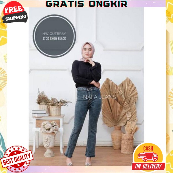 Jeans Cutbray Terbaru Jeans Hight Waist Model Cutbray Terbaru Hw Jins Model Cut Bray Jeans Cutbrey W