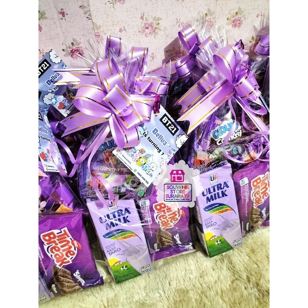 Paket snack ungu || Bingkisan snack serba ungu || Paket snack murah