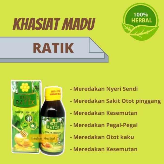 Madu Ratik Obat Nyeri Sendi Otot Asam Urat Asli Herbal Original