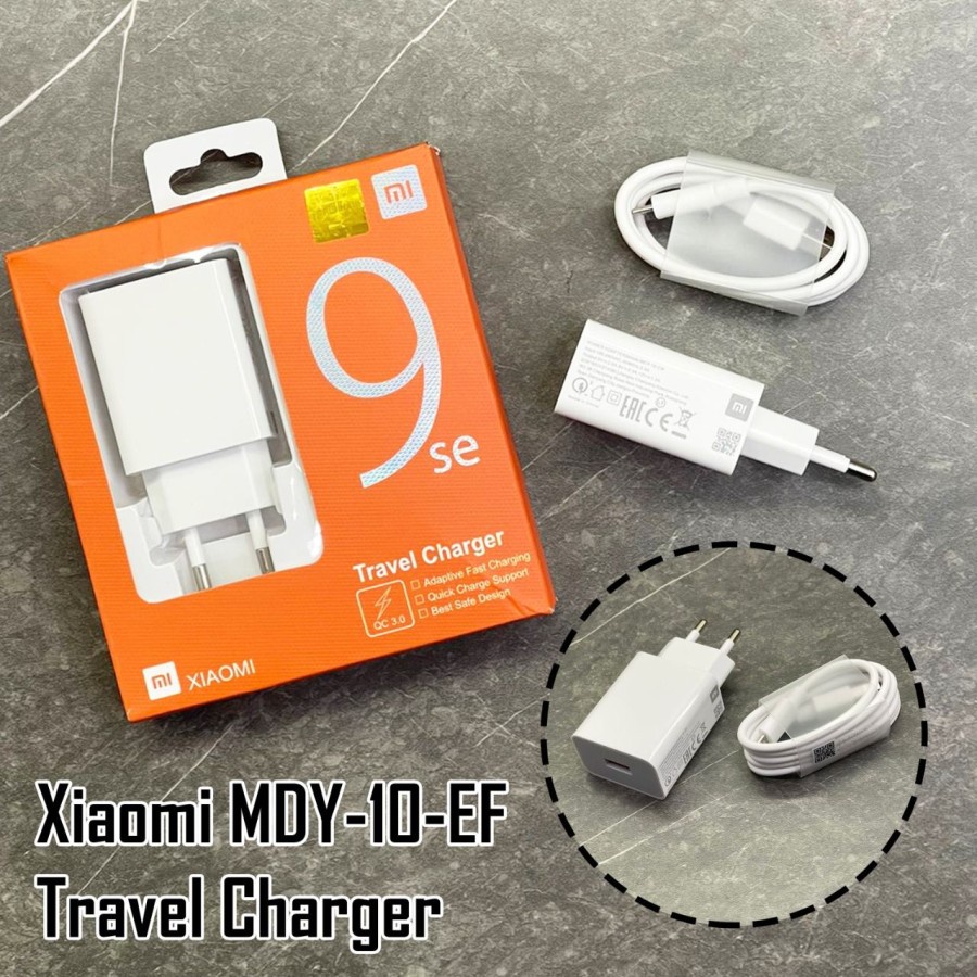 Travel Charger XIAOMI MDY 10 EF Casan Ori Xiaomi 9 Usb Micro - Type C