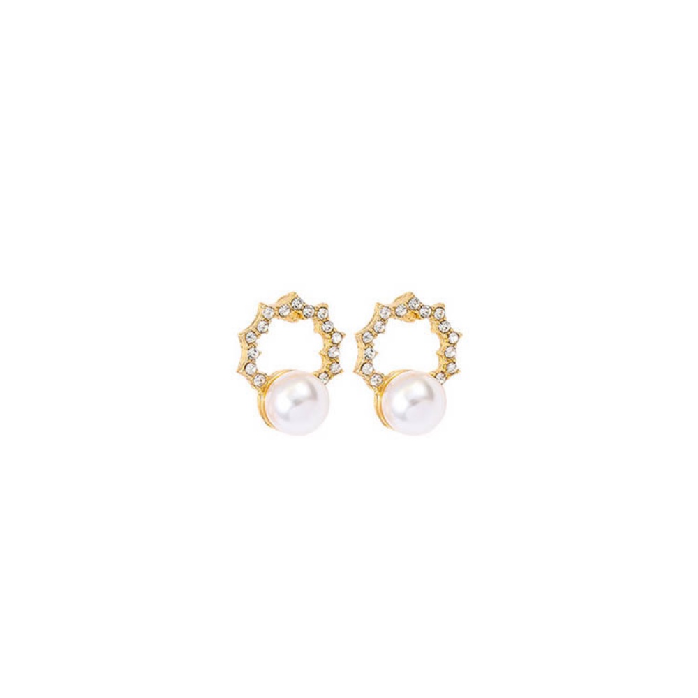 Anting Tusuk Mutiara Imitasi Gaya Korea Untuk Wanita