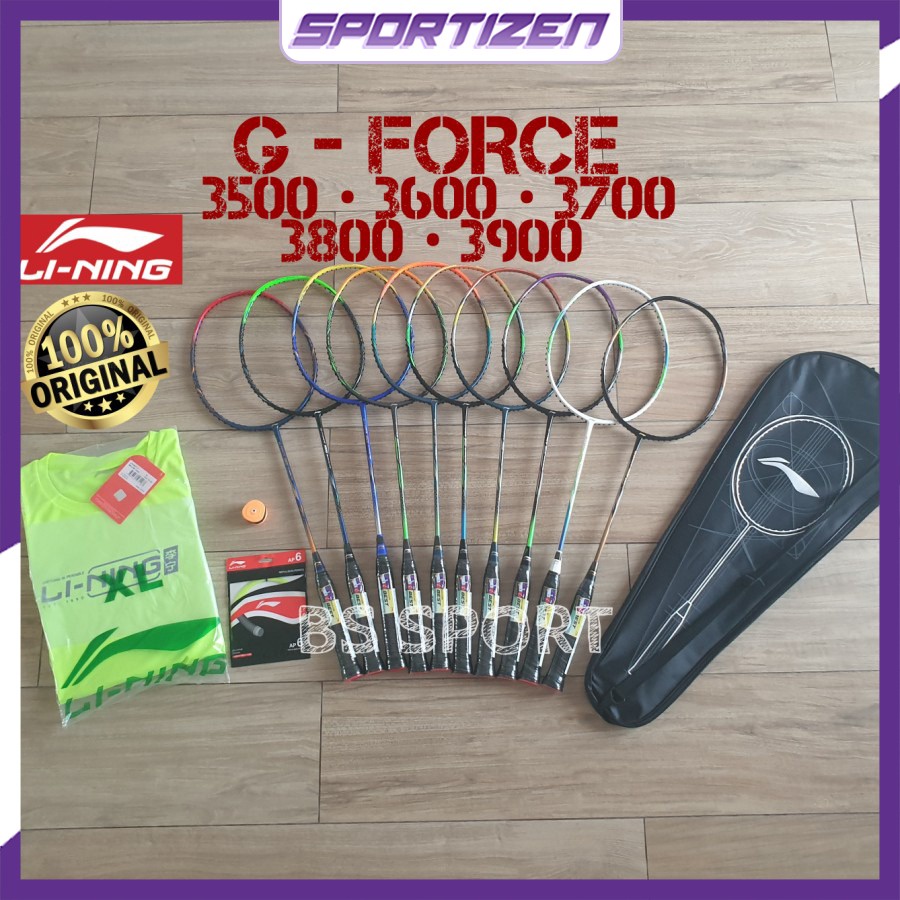 Jual RAKET BADMINTON LINING G FORCE 3500 3600 3700 3800 3900 SUPERLITE
