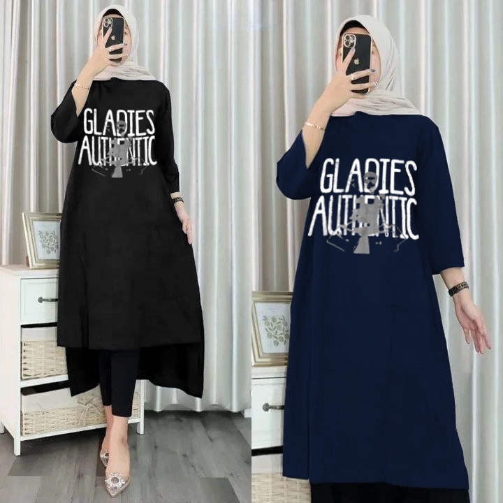 GR LONG TUNIK TERBARU BASIC / MIDI DRESS JUMBO BABYTERRY SR537
