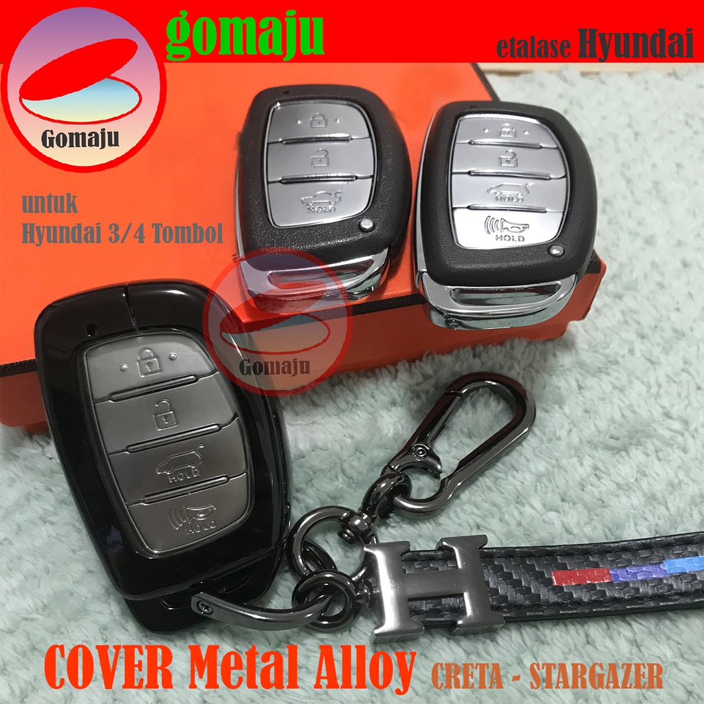 Cover Carbon Metal KUNCI HYUNDAI CRETA STARGAZER Sarung Kunci TUCSON