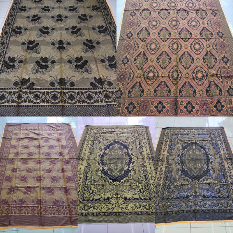 Karpet lantai / karpet turki / hambal rajut benang emas / alas lantai