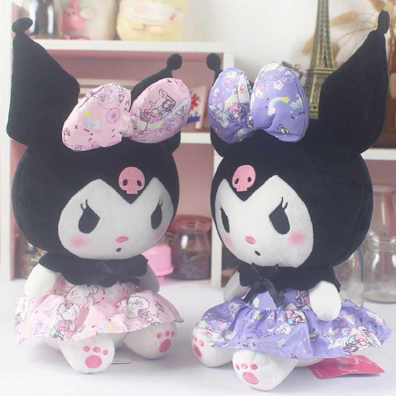 Karakter 20cm Kuromi Boneka Binatang Kartun Mainan Mewah Lembut Anime Boneka Fans Hadiah