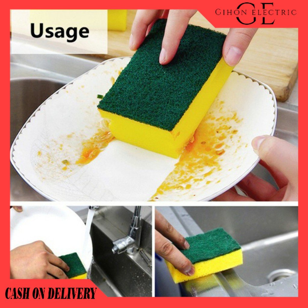 Busa Cuci Piring Bahan Grade A Murah 2 Sisi Penghilang Noda
