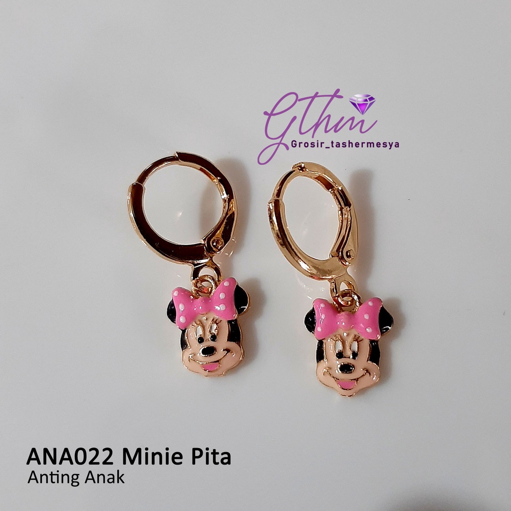 Anting Anak Miky Minie perhiasan Import Fashion Kualitas Premium Anti Karat Anti Luntur bisa dipakai sehari-hari ANA034 GTHM