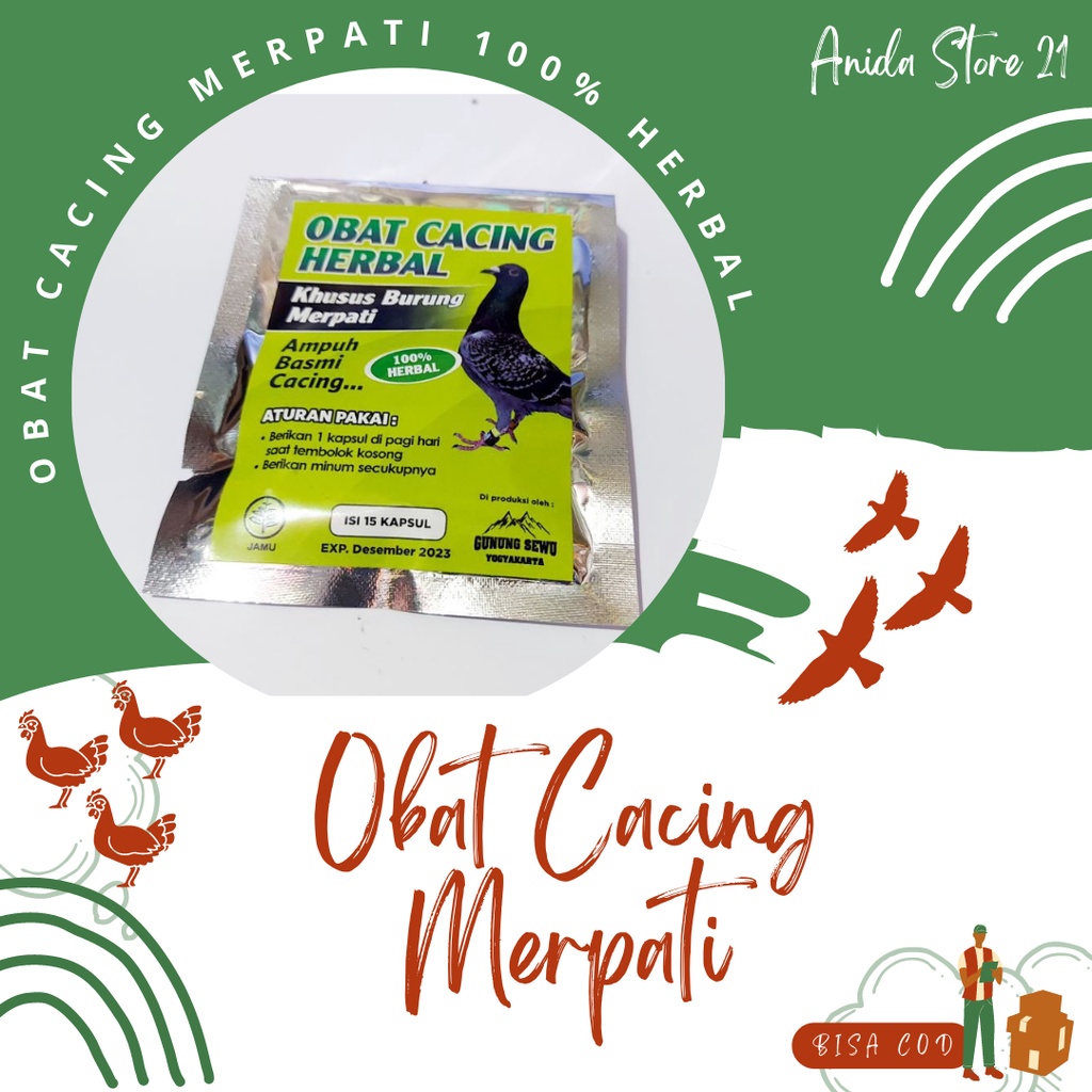 Obat Cacing Herbal Burung Merpati Obat Cacing Merpati 100% Herbal Terlaris